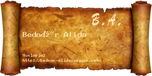 Bednár Alida névjegykártya